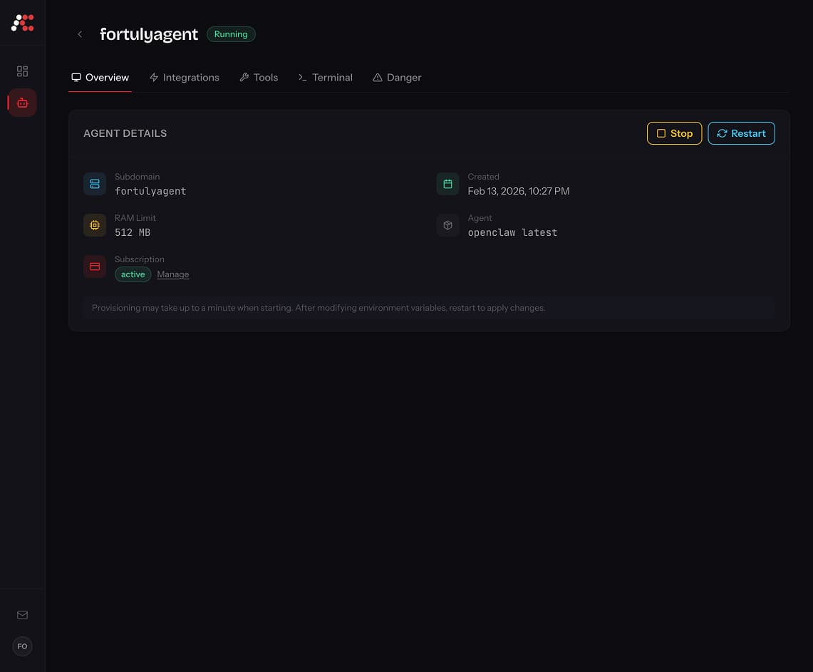 AgentClaw Dashboard screenshot